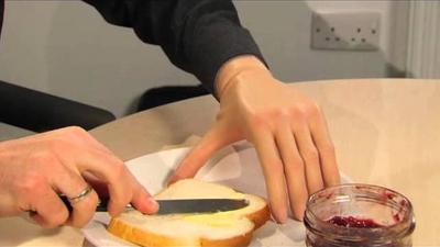 i-Limb makes a sandwich. 