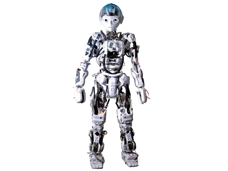 A humanoid robot with a system of artificial muscles, tendons and joints.