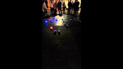 Watch 28 Sphero balls dancing.