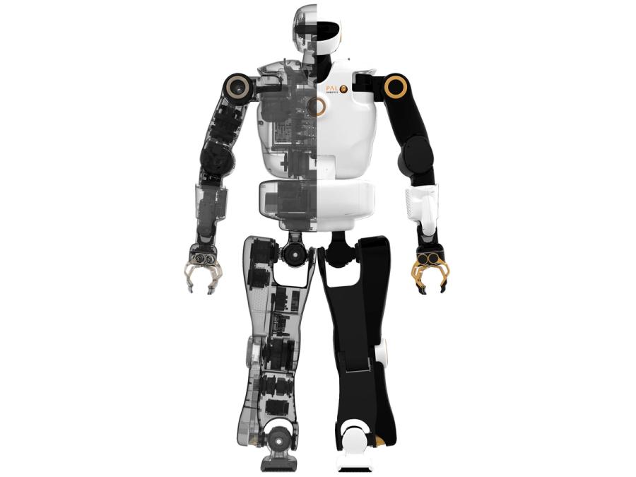 A view of the robot that shows its entire left side as seeing inside the robot.