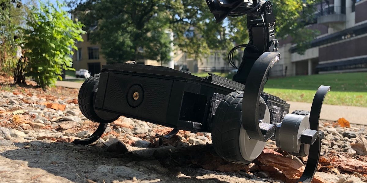 Little Wheeled Robot Puts on New Shoes to Go Offroad